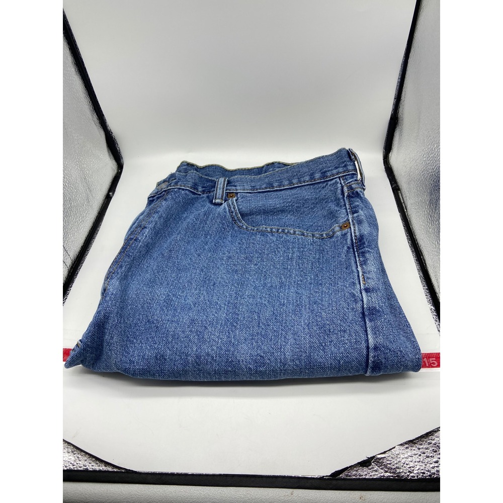 Levis 505 Regular Fit Straight Leg Jeans Mens 40 Blue Medium Wash Denim